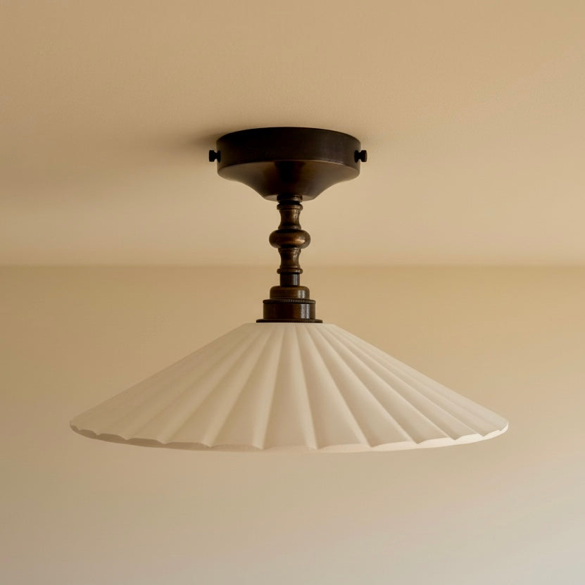 ORI Plaster Semi Flush Ceiling Light