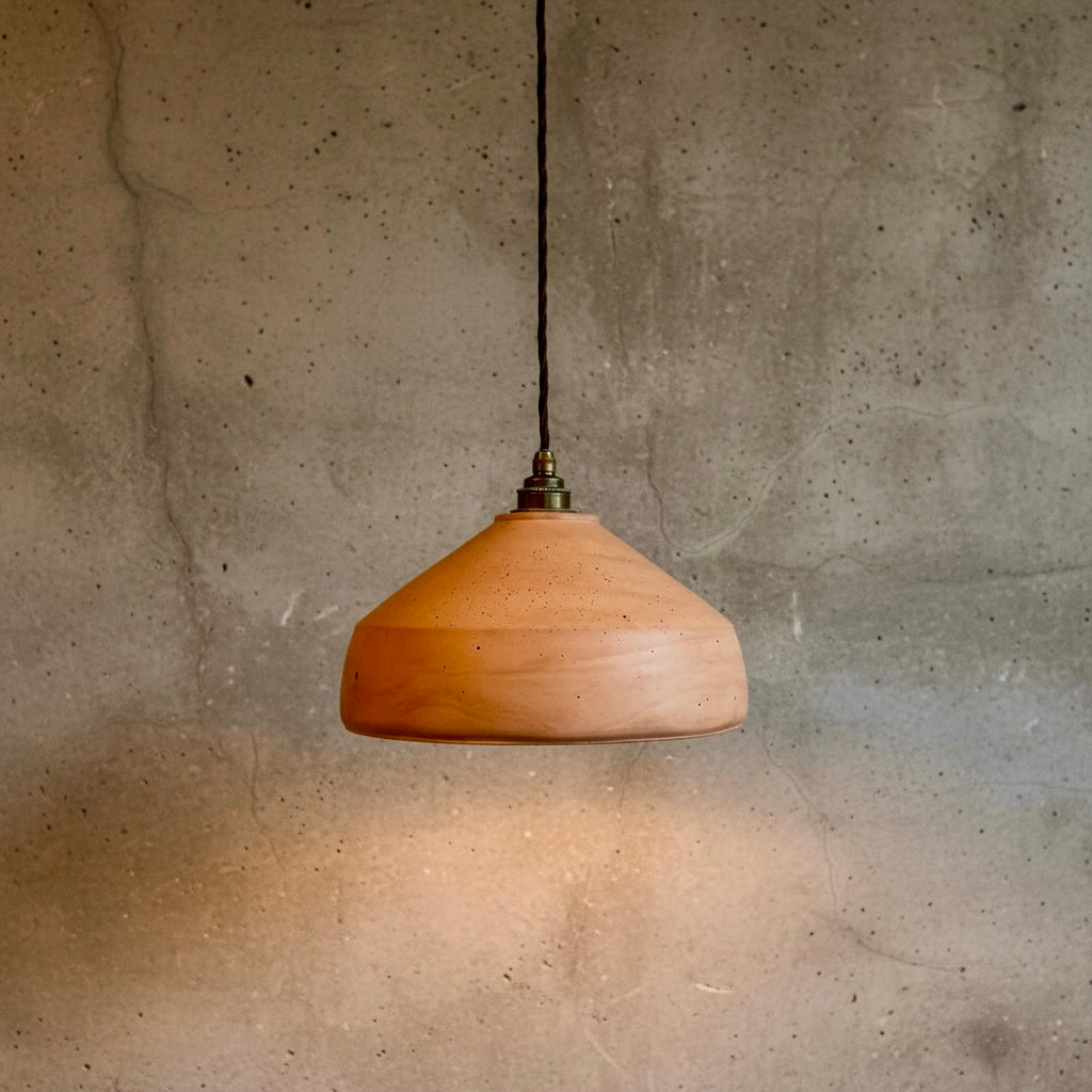 Handcrafted plaster pendant light