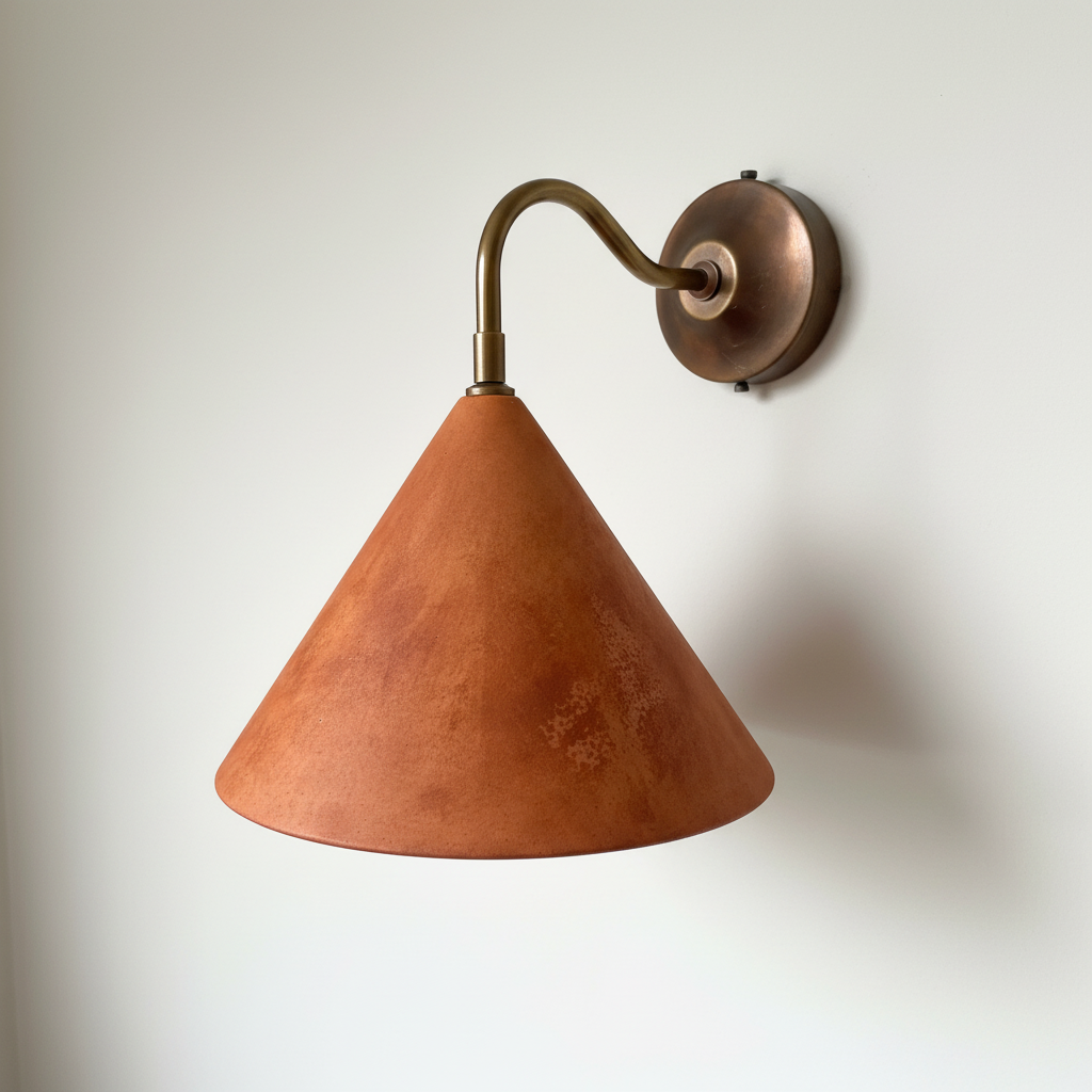 COVE Plaster Wall Light - Terracotta