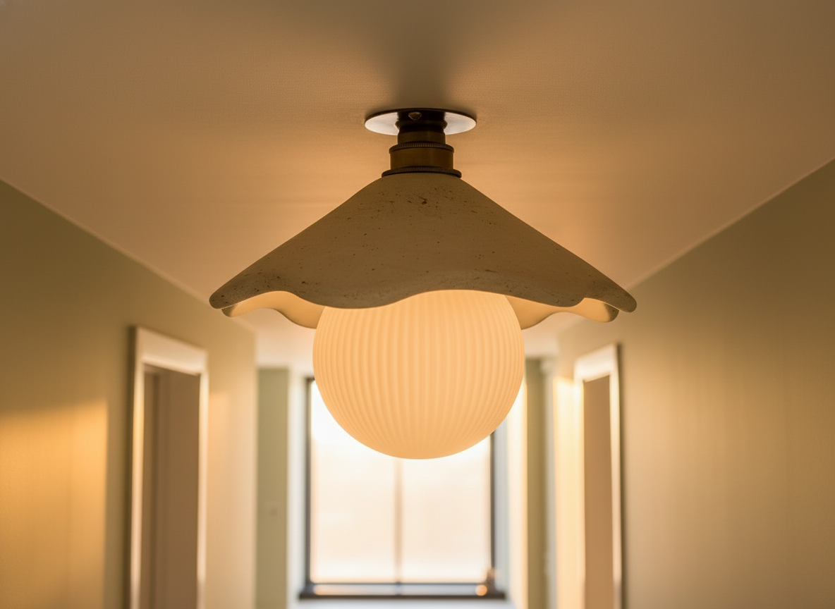 PORCIA Flush Mount Ceiling Light - Olive