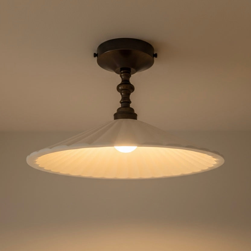 ORI Plaster Semi Flush Ceiling Light