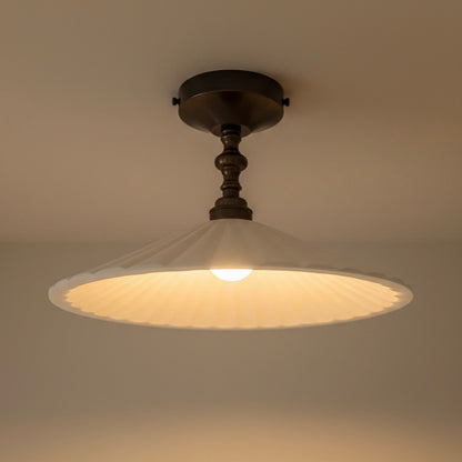 ORI Plaster Semi Flush Ceiling Light