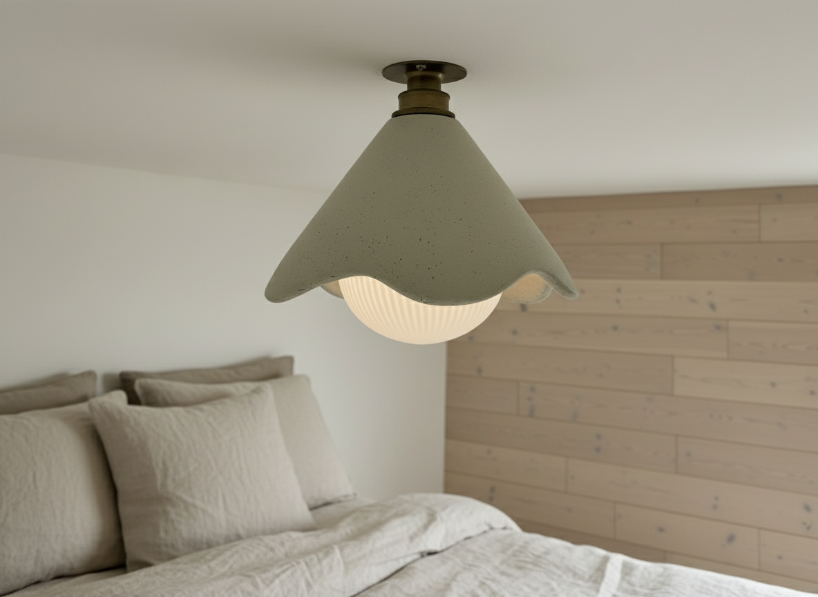 PATRO Flush Mount Ceiling Light - Olive