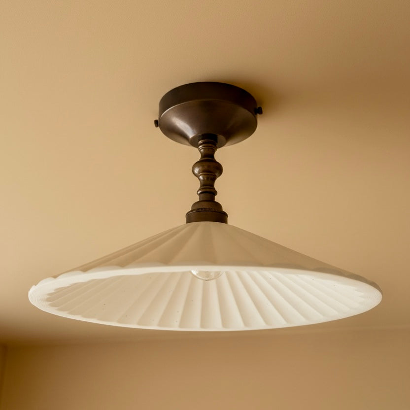 ORI Plaster Semi Flush Ceiling Light