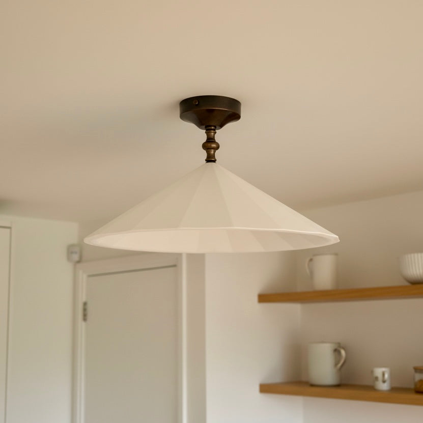 RAIDEN Plaster Semi Flush Ceiling Light