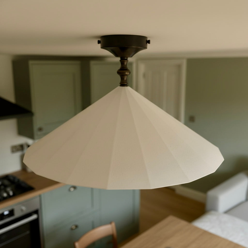 RAIDEN Plaster Semi Flush Ceiling Light