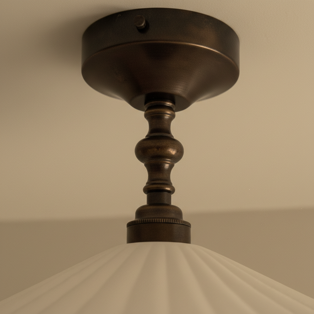 ORI Plaster Semi Flush Ceiling Light