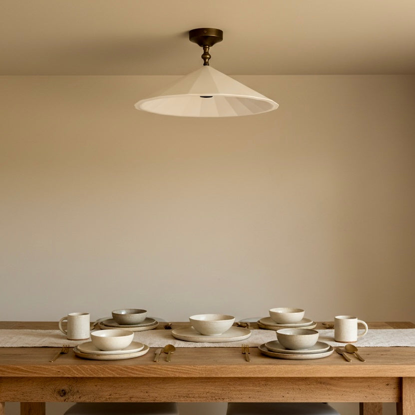 RAIDEN Plaster Semi Flush Ceiling Light