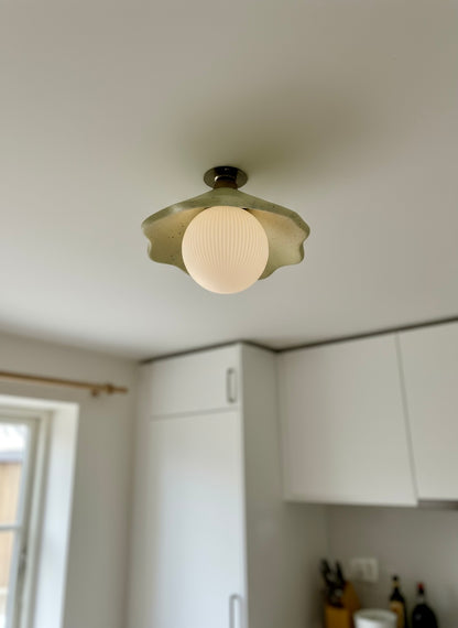 PORCIA Flush Mount Ceiling Light - Olive