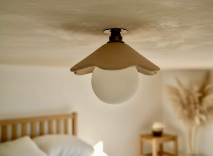 PORCIA Flush Mount Ceiling Light - Sandstone