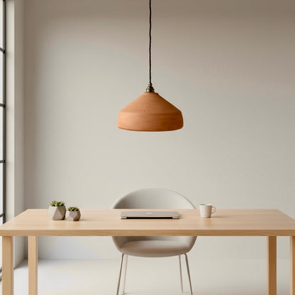 Modern minimalist ZENO ceiling light in terracotta