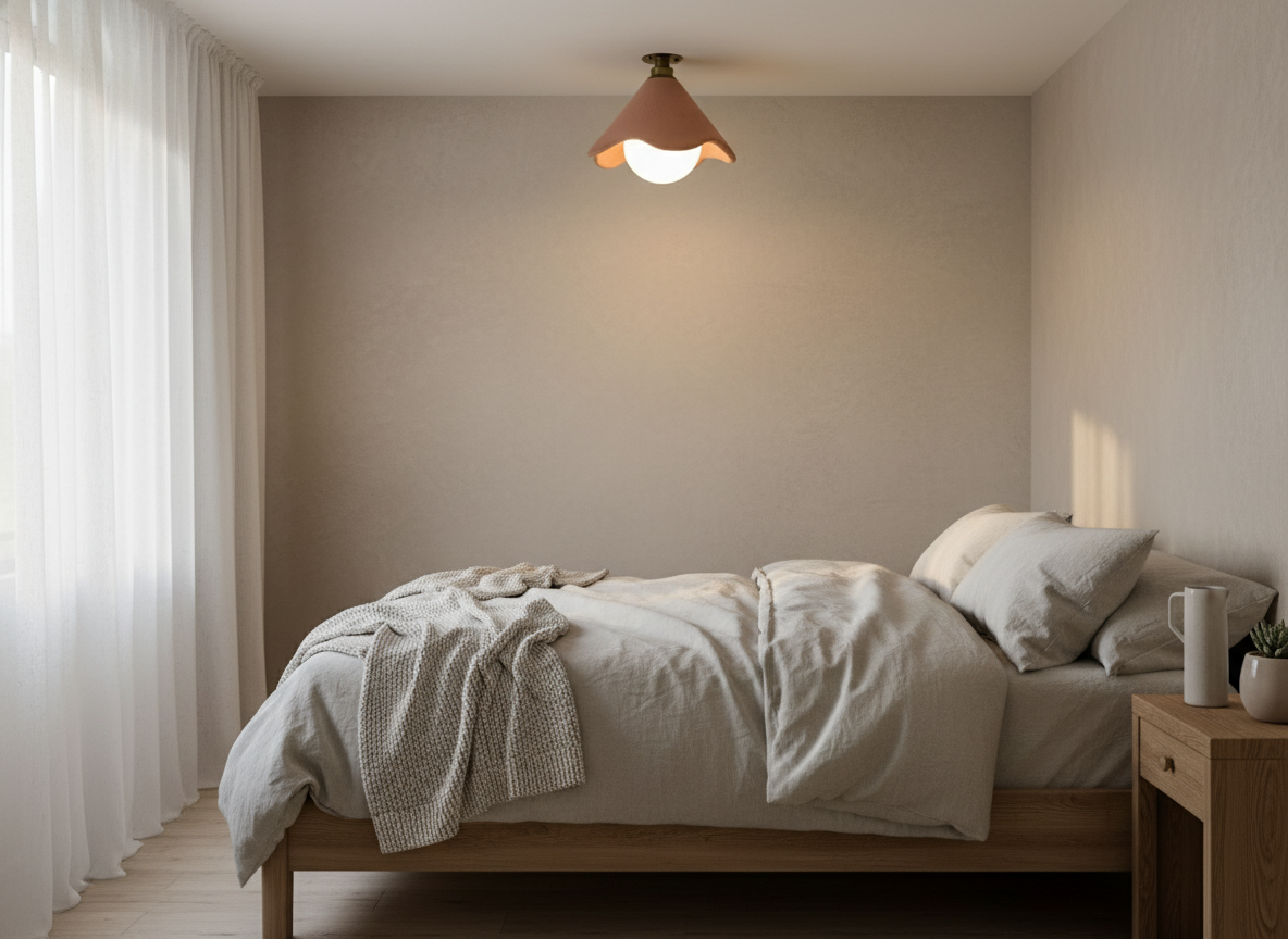 PATRO Flush Mount Ceiling Light - Terracotta