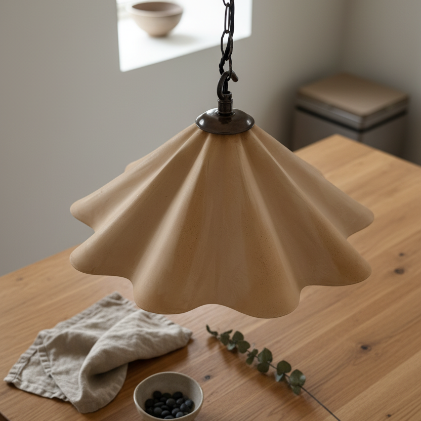 FANNIA Plaster Pendant Light - Sandstone