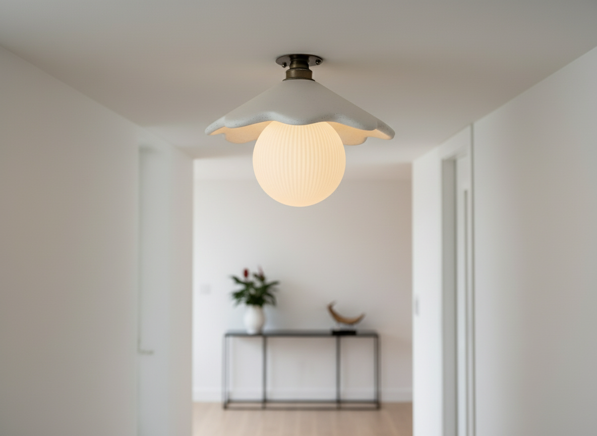 PORCIA Flush Mount Ceiling Light - Snow