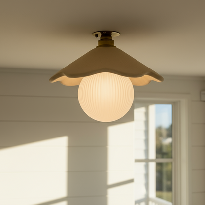 PORCIA Flush Mount Ceiling Light - Sandstone