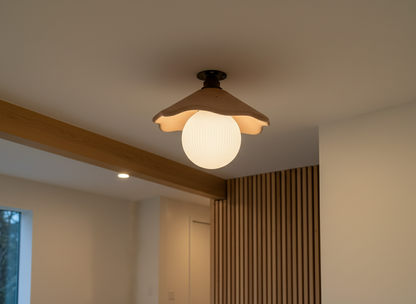 PORCIA Flush Mount Ceiling Light - Terracotta