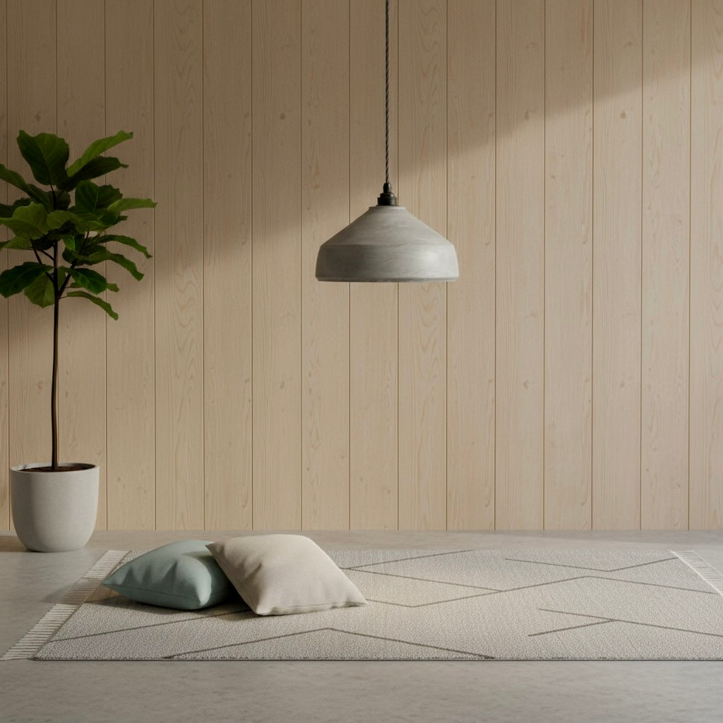 Modern minimalist ZENO ceiling light in concrete grey