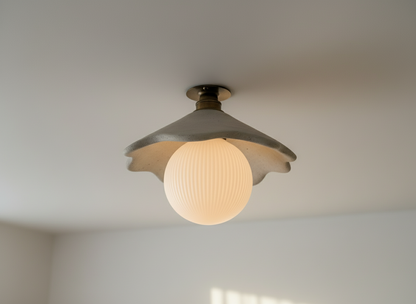 PORCIA Flush Mount Ceiling Light - Concrete