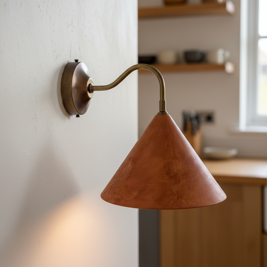 COVE Plaster Wall Light - Terracotta
