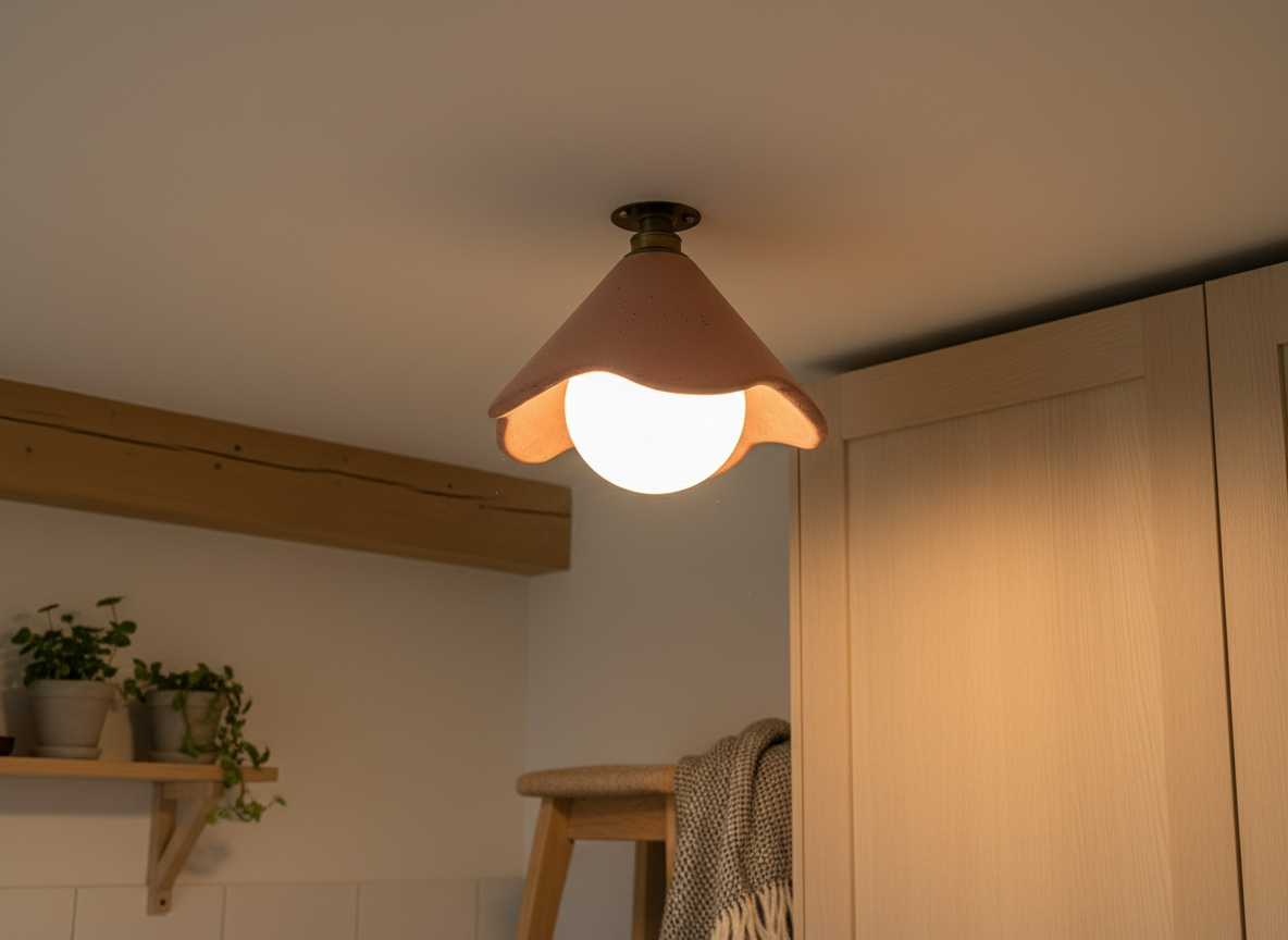 PATRO Flush Mount Ceiling Light - Terracotta