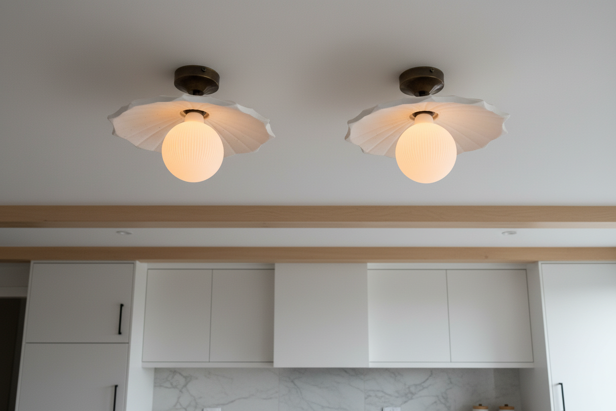 STILL Plaster Flush Mount Ceiling Light
