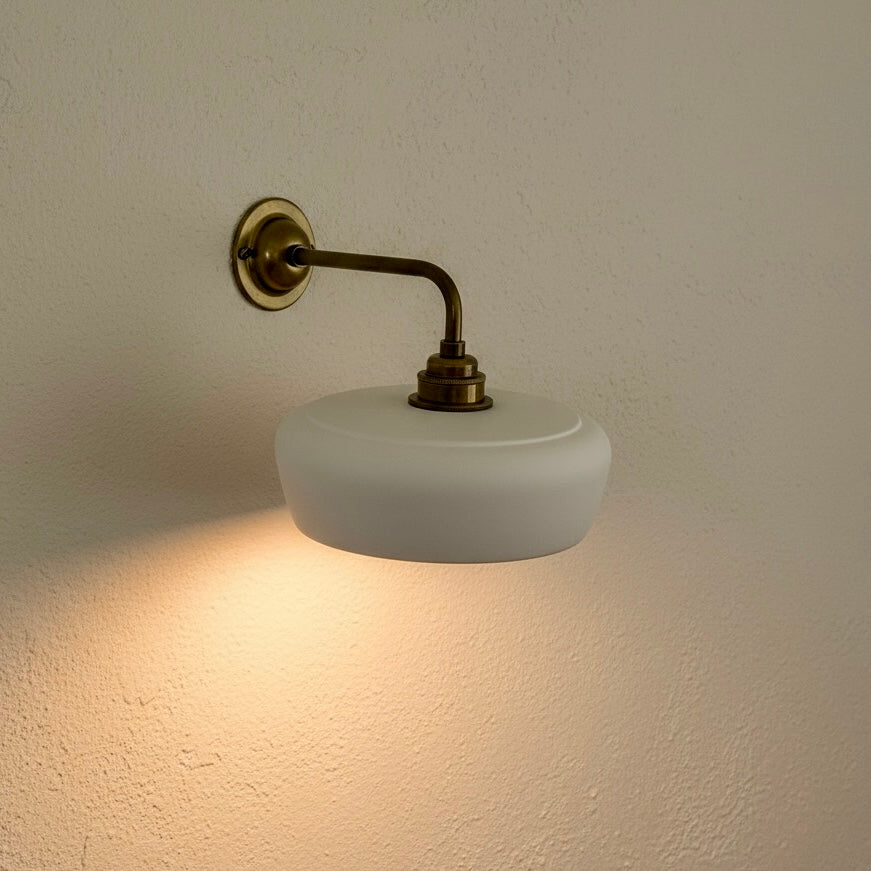 CRINIS minimalist wall light with white shade