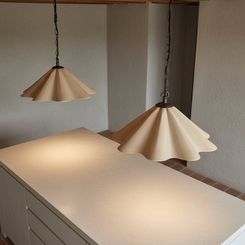 FANNIA Plaster Pendant Light - Sandstone