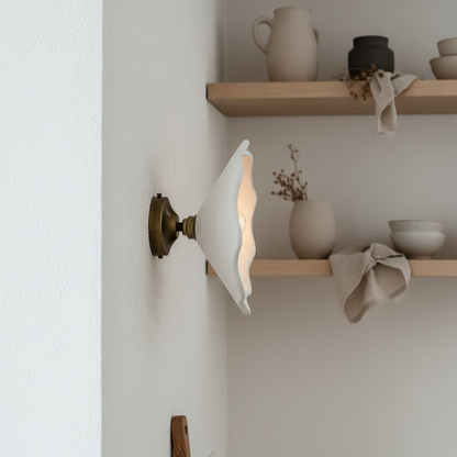 PORCIA Plaster Wall Sconce - Snow