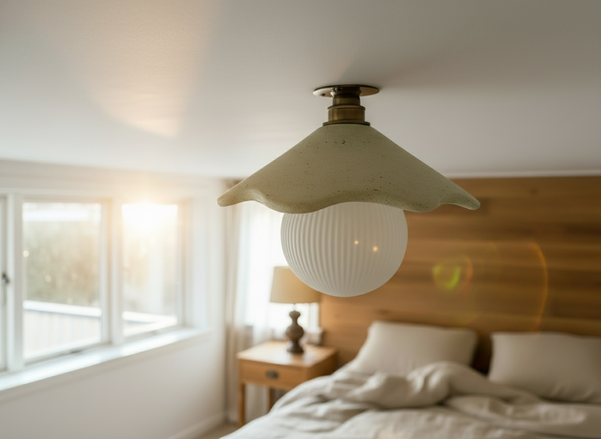 PORCIA Flush Mount Ceiling Light - Olive