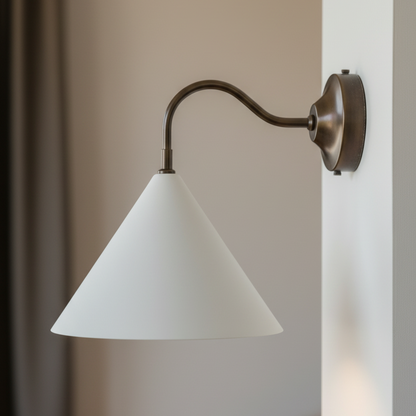 COVE Plaster Wall Light - Snow
