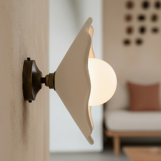 PORCIA Plaster Wall Sconce - Sandstone