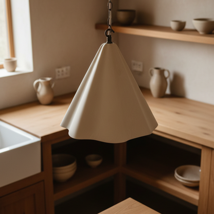 VELA Plaster Pendant Light – Sandstone