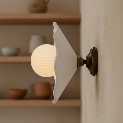 PORCIA Plaster Wall Sconce - Snow