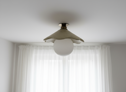PORCIA Flush Mount Ceiling Light - Olive